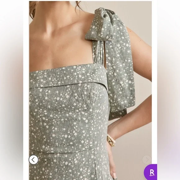 Francesca's Collections Lena bow strap midi dress - Picture 4 of 6